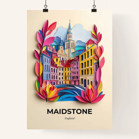 Vivid Maidstone, England, Colorful Poster