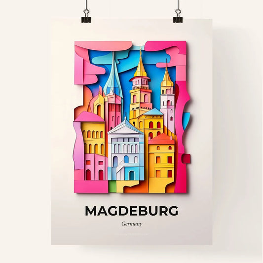 Vivid Magdeburg, Germany, Colorful Poster