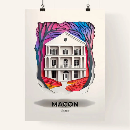 Vivid Macon, Georgia, Colorful Poster