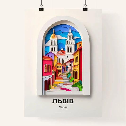 Vivid Lviv, Ukraine, Colorful Poster