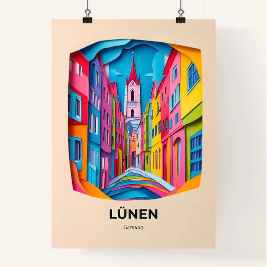 Vivid Lunen, Germany, Colorful Poster