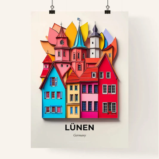 Vivid Lunen, Germany, Colorful Poster