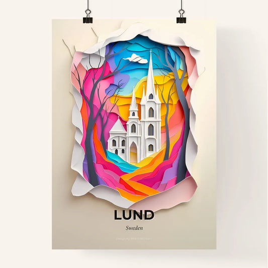 Vivid Lund, Sweden, Colorful Poster
