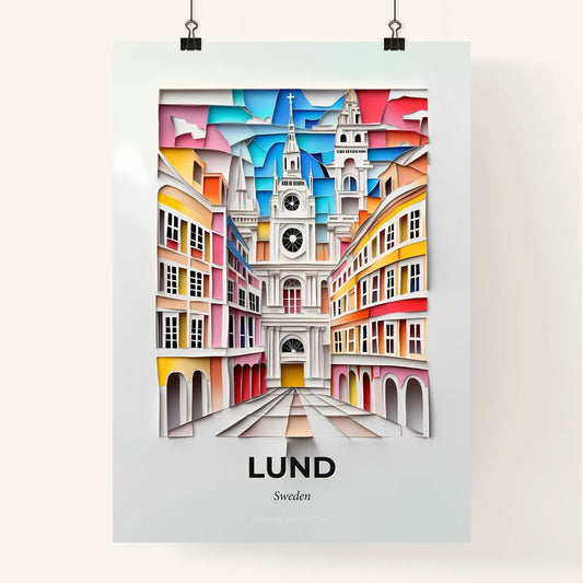 Vivid Lund, Sweden, Colorful Poster