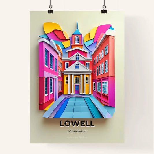 Vivid Lowell, Massachusetts, Colorful Poster