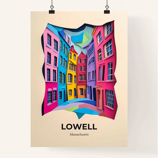 Vivid Lowell, Massachusetts, Colorful Poster