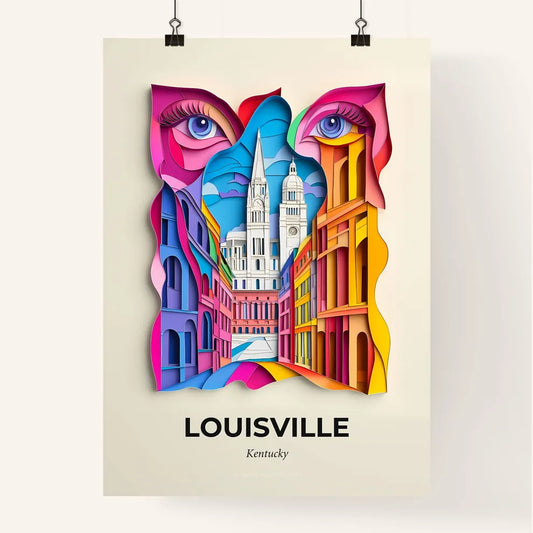Vivid Louisville, Kentucky, Colorful Poster
