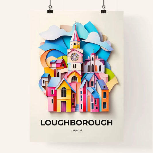 Vivid Loughborough, England, Colorful Poster