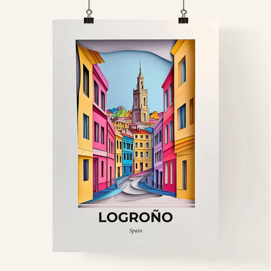 Vivid Logroño, Spain, Colorful Poster