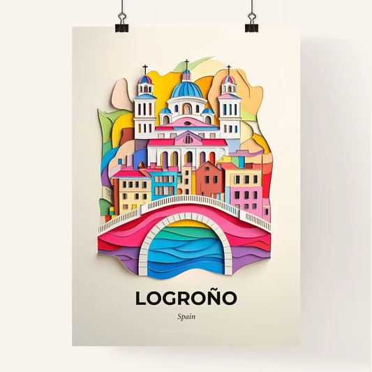 Vivid Logroño, Spain, Colorful Poster