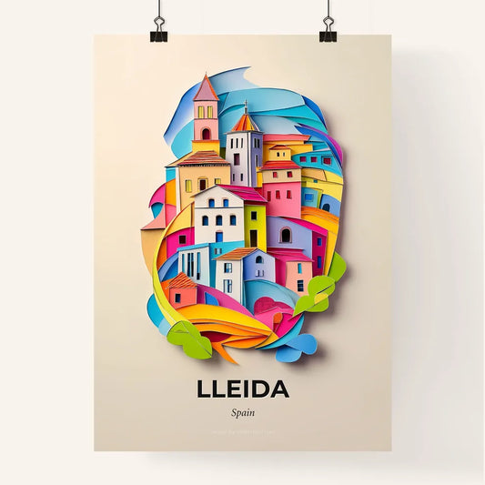 Vivid Lleida, Spain, Colorful Poster