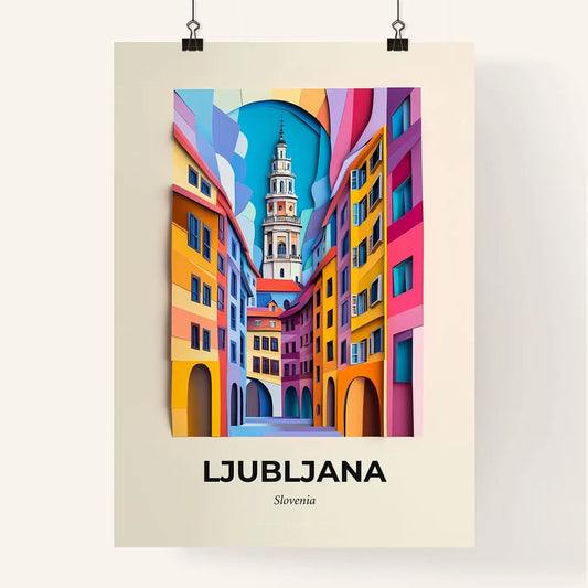 Vivid Ljubljana, Slovenia, Colorful Poster