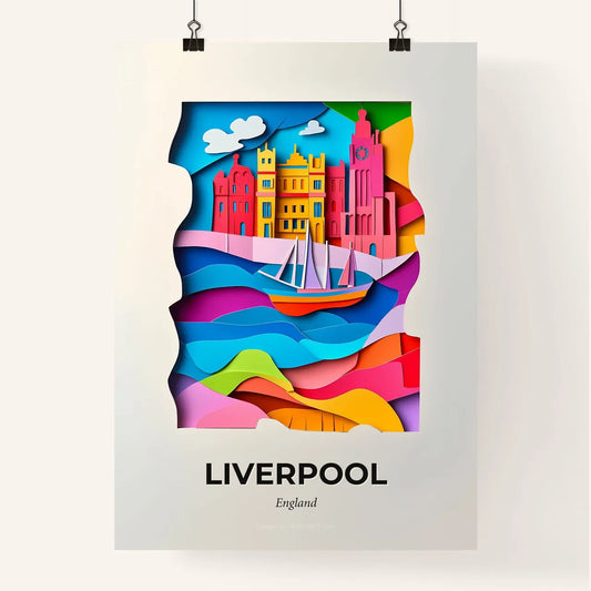 Vivid Liverpool, England, Colorful Poster