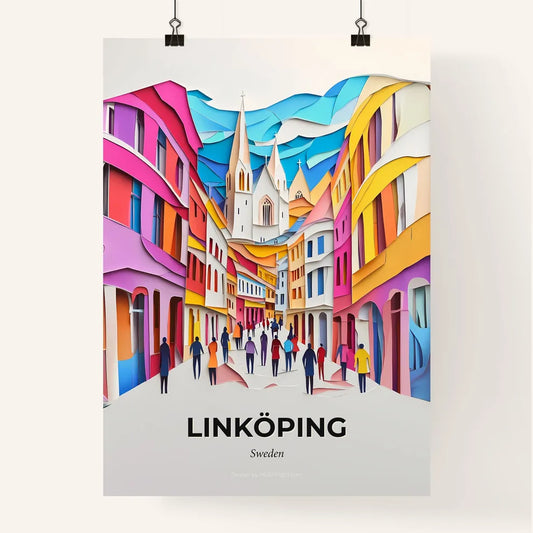 Vivid Linköping, Sweden, Colorful Poster