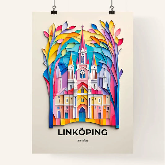 Vivid Linköping, Sweden, Colorful Poster