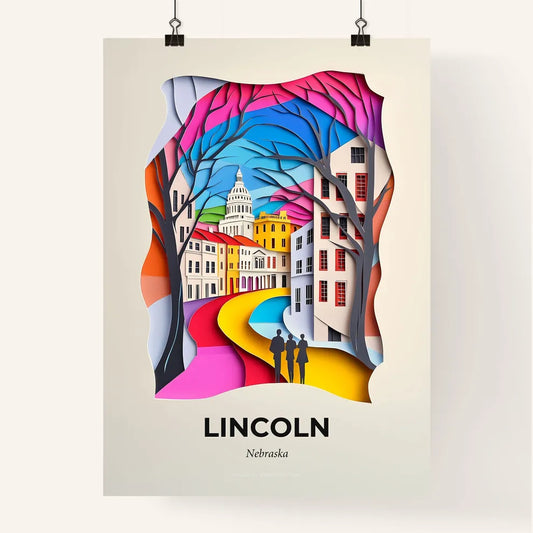 Vivid Lincoln, Nebraska, Colorful Poster