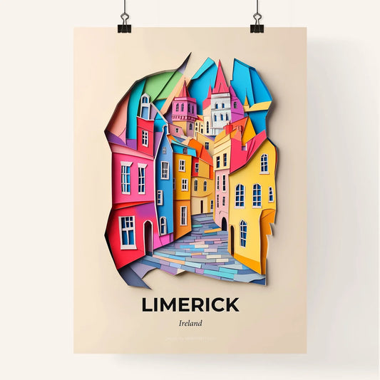 Vivid Limerick, Ireland, Colorful Poster