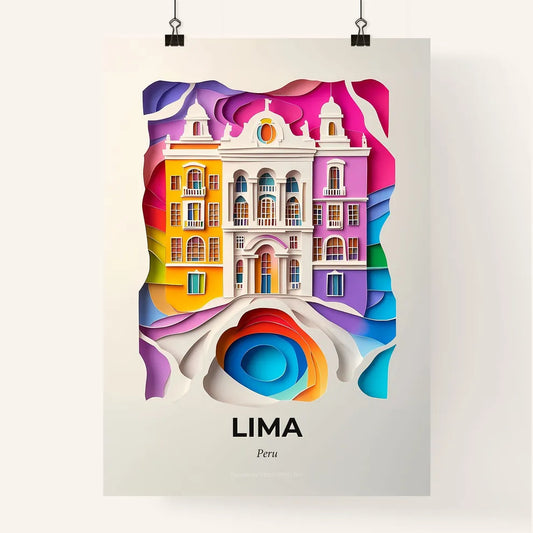 Vivid Lima, Peru, Colorful Poster