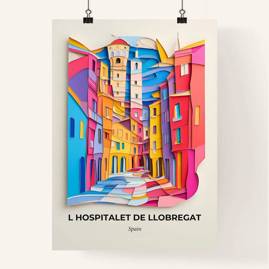 Vivid L Hospitalet de Llobregat, Spain, Colorful Poster