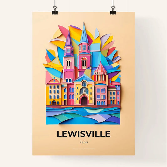Vivid Lewisville, Texas, Colorful Poster