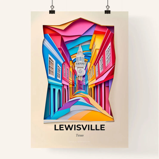 Vivid Lewisville, Texas, Colorful Poster