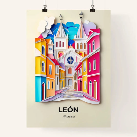 Vivid León, Nicaragua, Colorful Poster