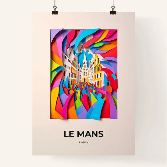 Vivid Le Mans, France, Colorful Poster