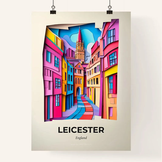 Vivid Leicester, England, Colorful Poster