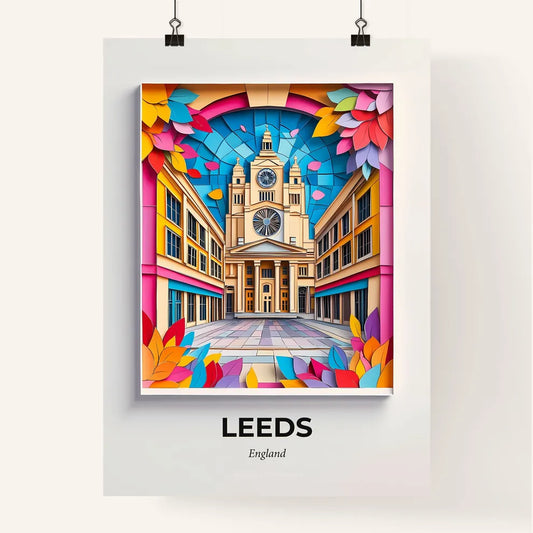 Vivid Leeds, England, Colorful Poster