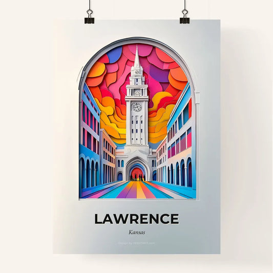Vivid Lawrence, Kansas, Colorful Poster
