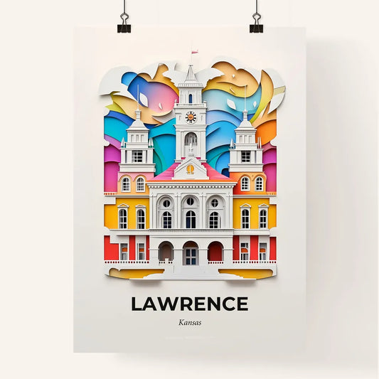 Vivid Lawrence, Kansas, Colorful Poster