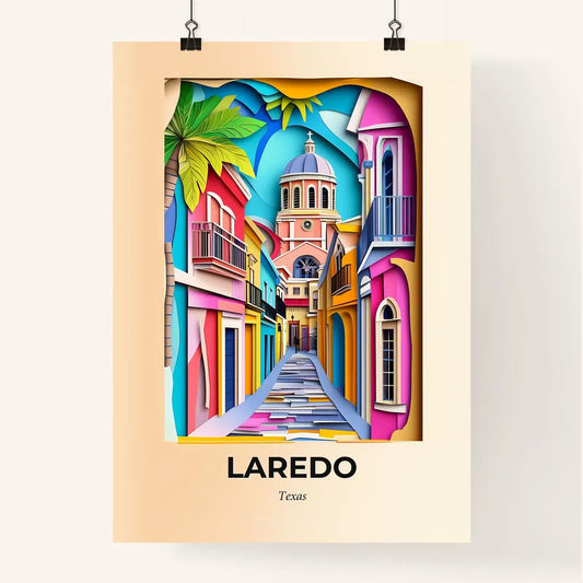 Vivid Laredo, Texas, Colorful Poster