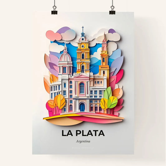 Vivid La Plata, Argentina, Colorful Poster