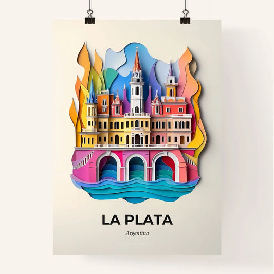 Vivid La Plata, Argentina, Colorful Poster