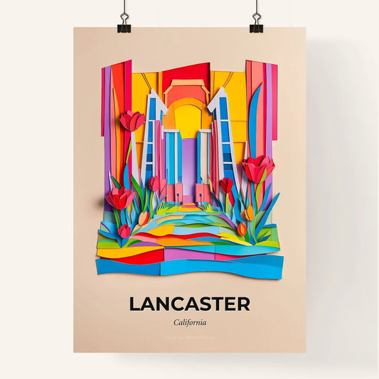 Vivid Lancaster, California, Colorful Poster