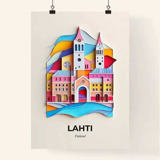 Vivid Lahti, Finland, Colorful Poster
