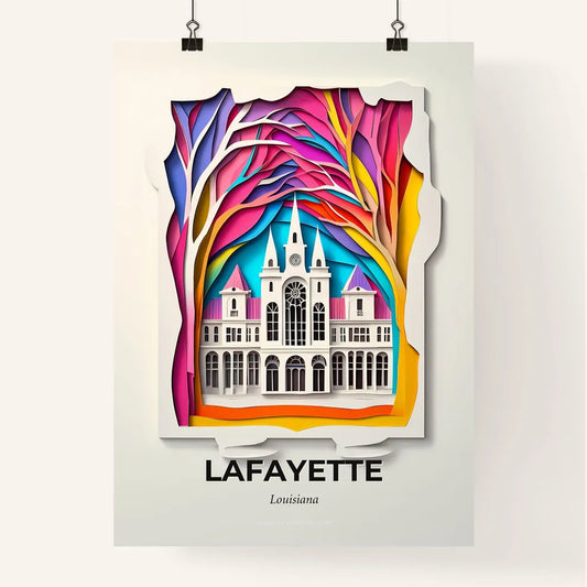 Vivid Lafayette, Louisiana, Colorful Poster