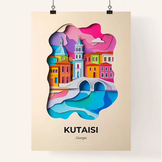 Vivid Kutaisi, Georgia, Colorful Poster