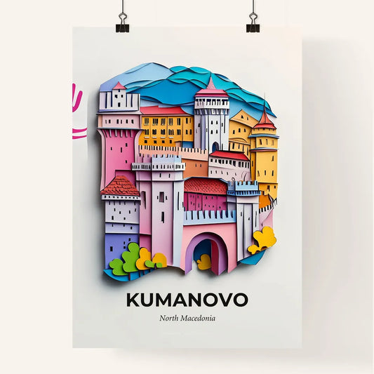 Vivid Kumanovo, North Macedonia, Colorful Poster