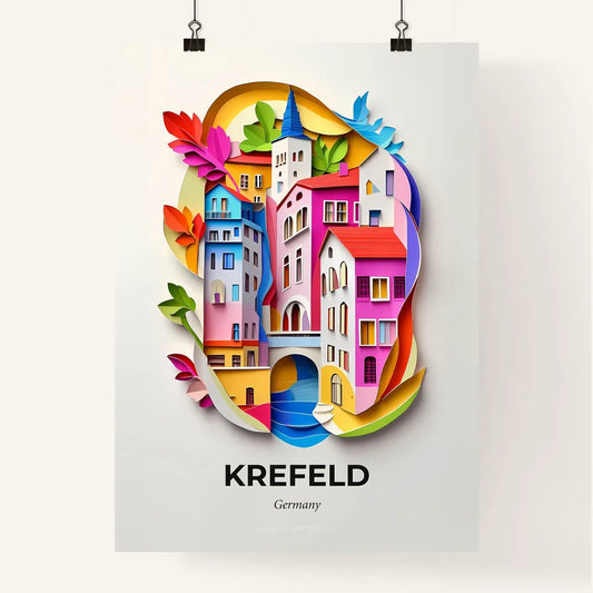 Vivid Krefeld, Germany, Colorful Poster