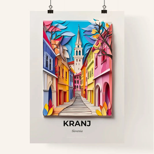 Vivid Kranj, Slovenia, Colorful Poster