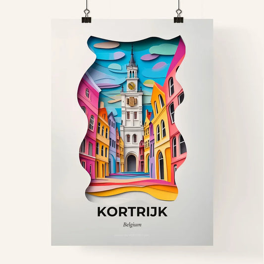 Vivid Kortrijk , Belgium, Colorful Poster