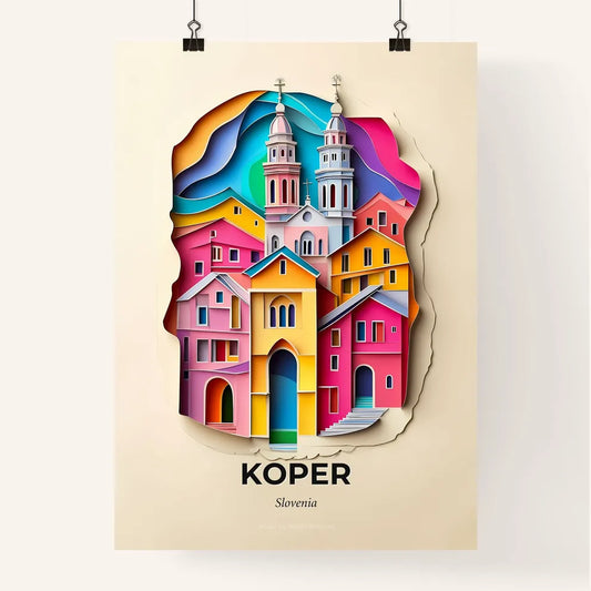 Vivid Koper, Slovenia, Colorful Poster