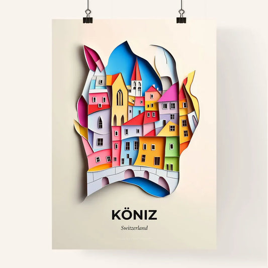 Vivid Köniz, Switzerland, Colorful Poster