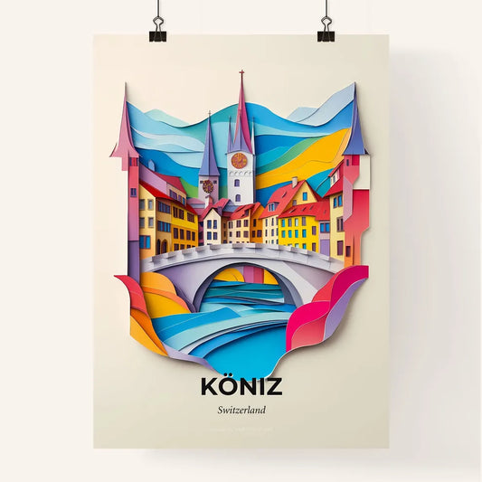 Vivid Köniz, Switzerland, Colorful Poster