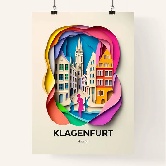 Vivid Klagenfurt, Austria, Colorful Poster