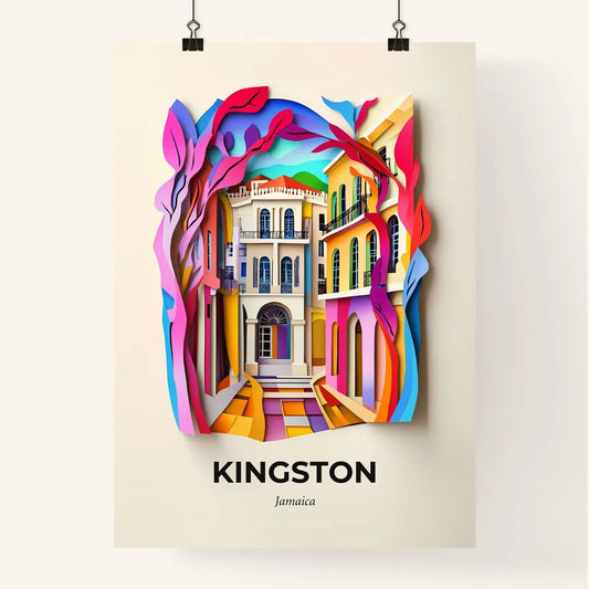 Vivid Kingston, Jamaica, Colorful Poster