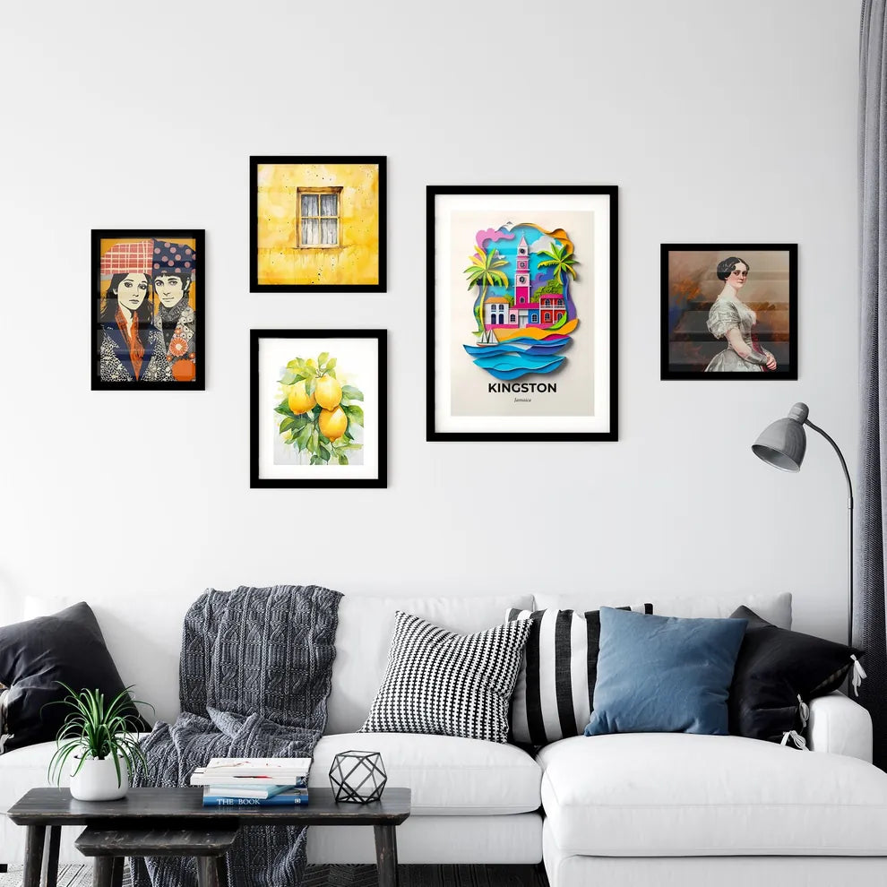 Vivid Kingston, Jamaica, Premium Framed Prints