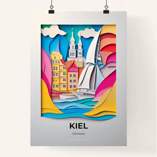 Vivid Kiel, Germany, Colorful Poster