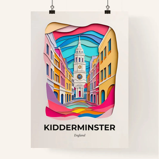 Vivid Kidderminster, England, Colorful Poster